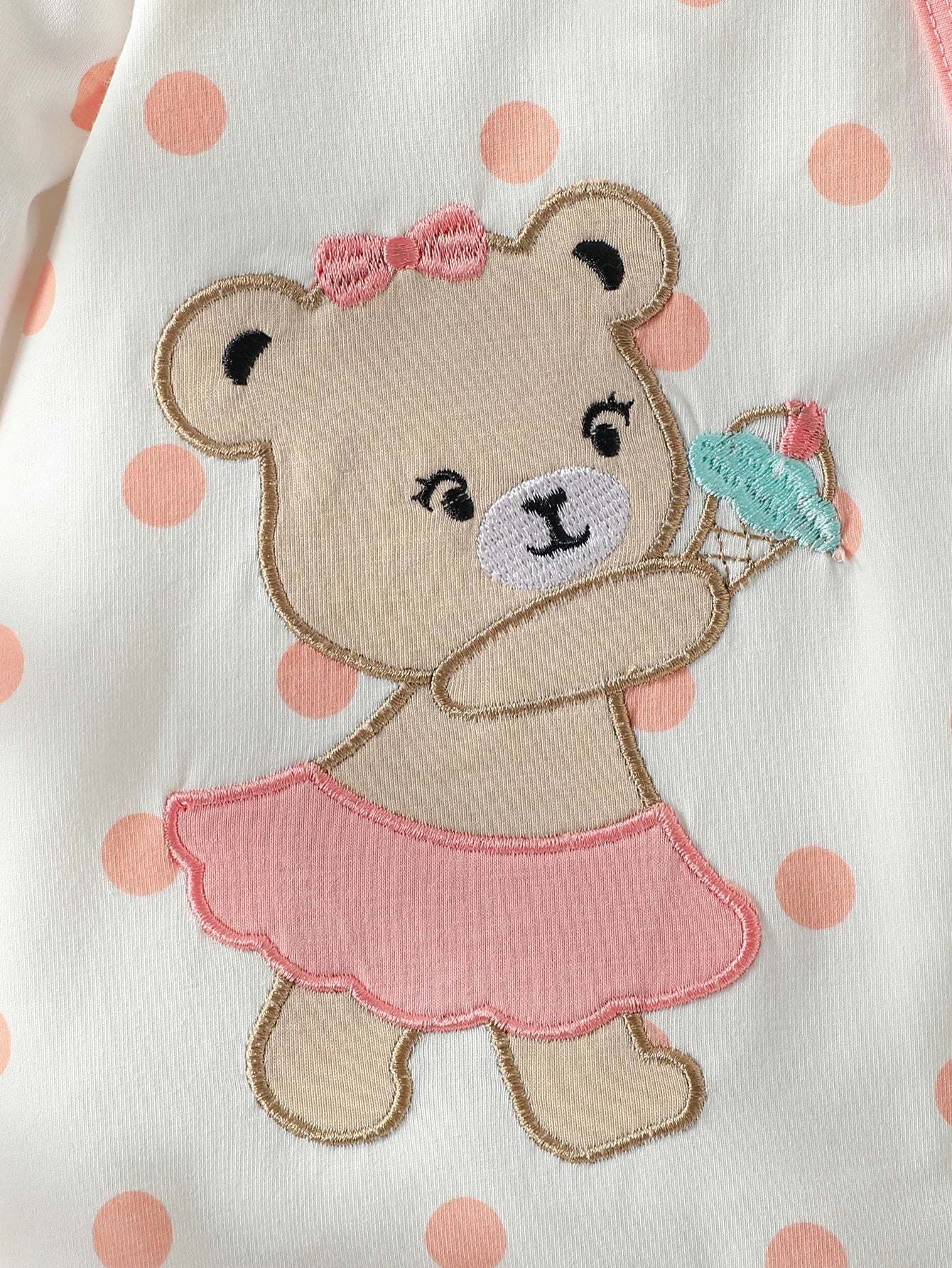 Polka dot printing Patch Bear