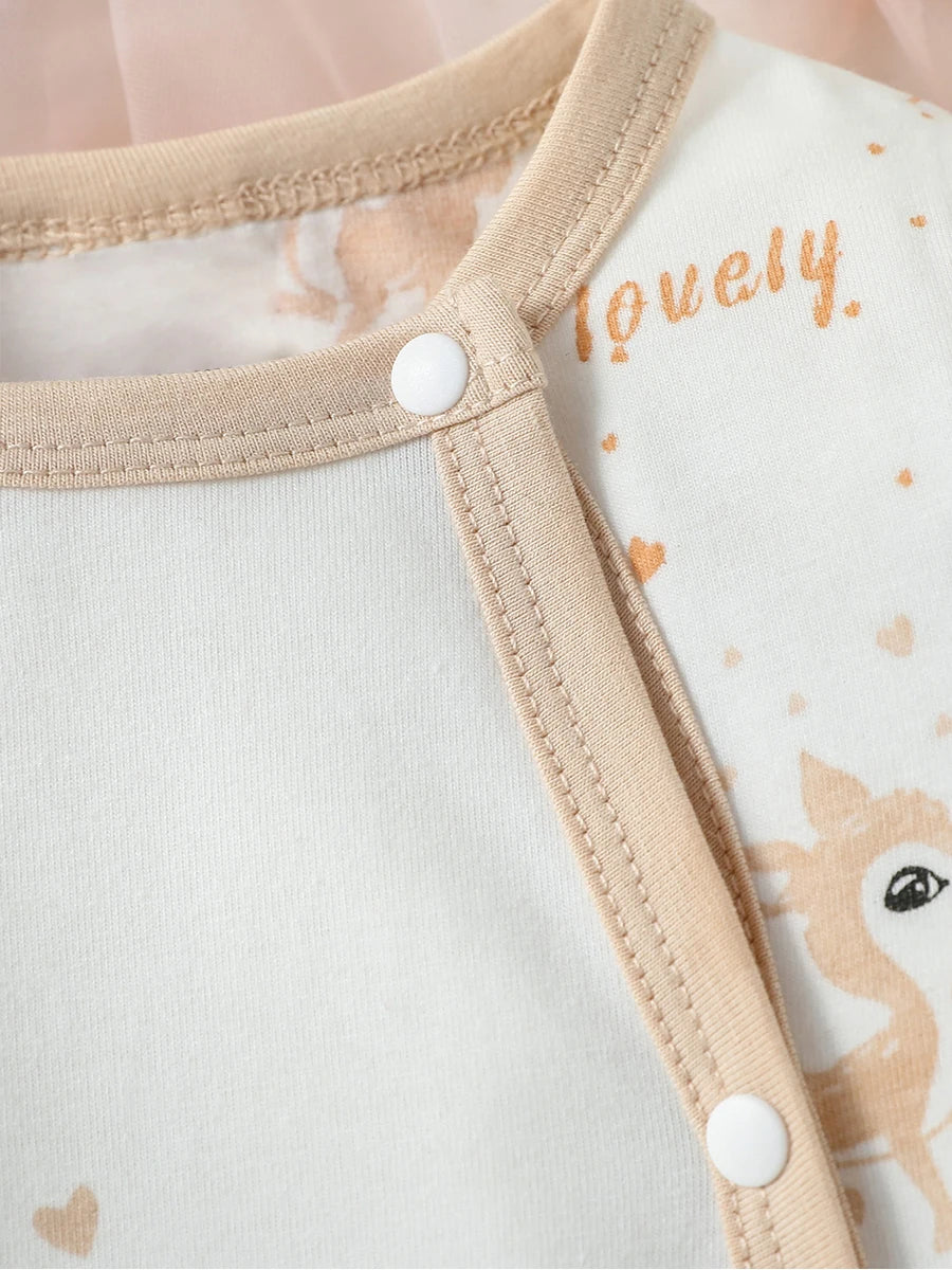 Cartoon Deer Open Stitch pastorale