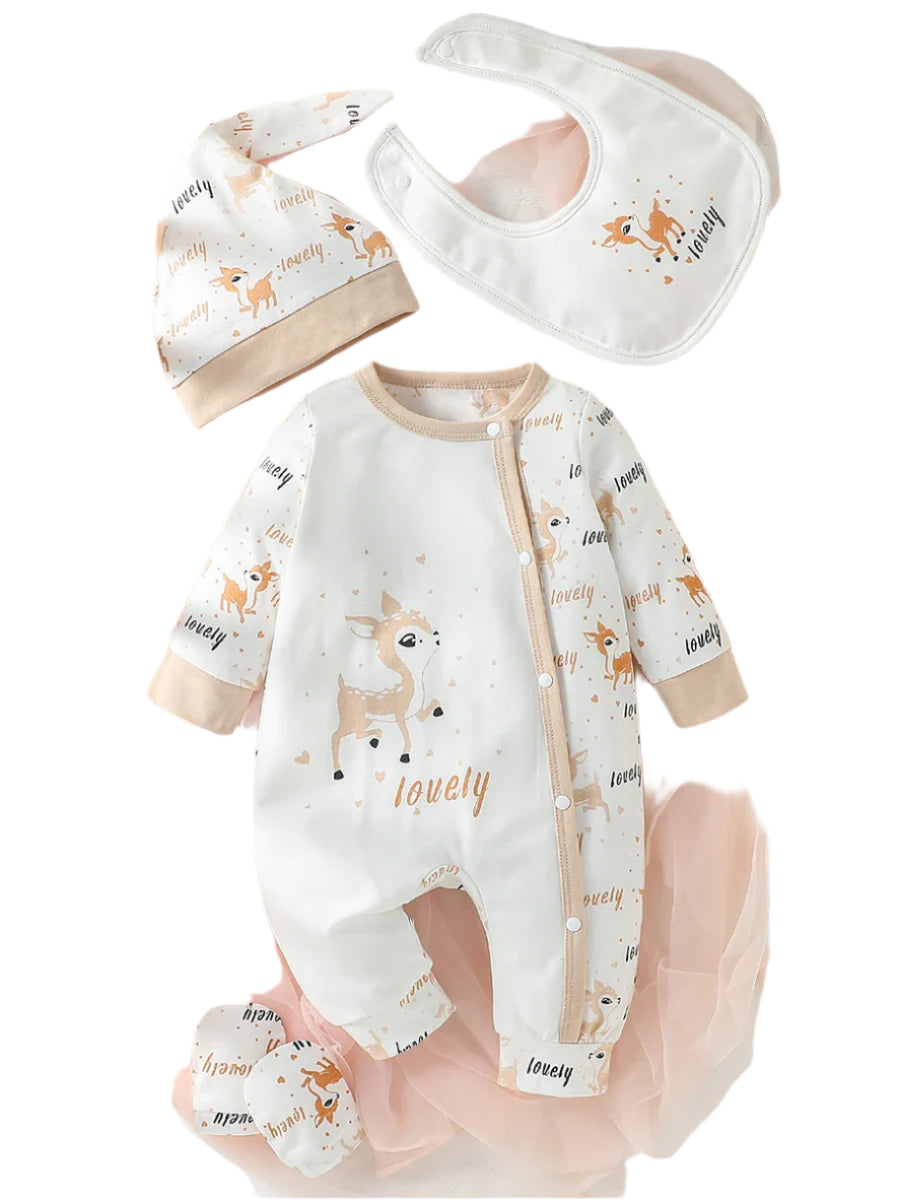 Cartoon Deer Open Stitch pastorale