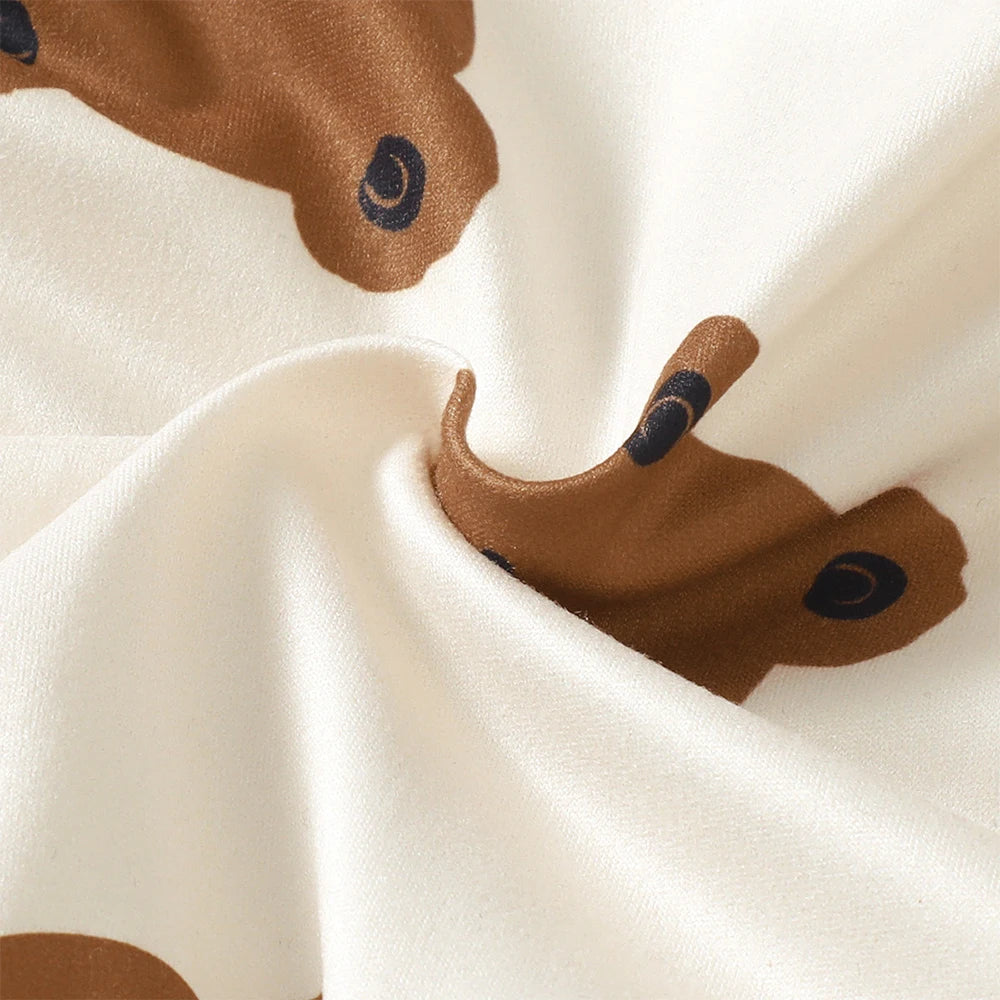Onesie Bear Print Long Sleeve Jumpsuits