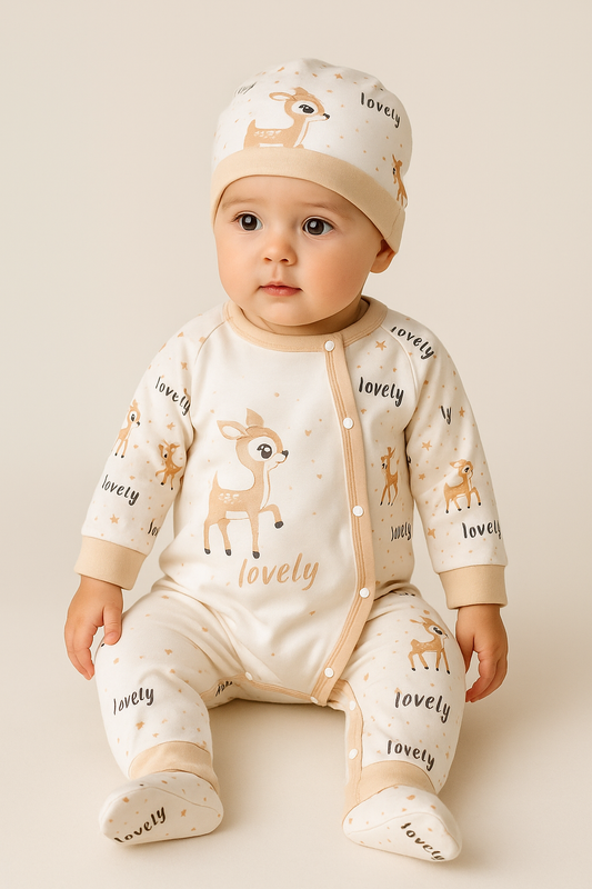 Cartoon Deer Open Stitch pastorale