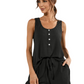 Scoop Neck Wide Strap Top and Shorts Set