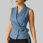 Sleeveless Tied Surplice Top