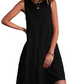 Tiered Round Neck Sleeveless Mini Tank Dress