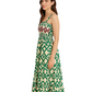 Western Aztec Shirred A-line Sleeveless Maxi Dress