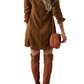 Textured Square Neck Mini Dress