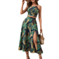 Printed Cami and Slit Skirt Set