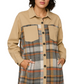Pocketed Plaid Long Sleeve Mini Shirt Dress