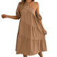 Single Shoulder Tiered Dress