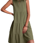 Tiered Round Neck Sleeveless Mini Tank Dress