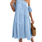 Single Shoulder Tiered Dress