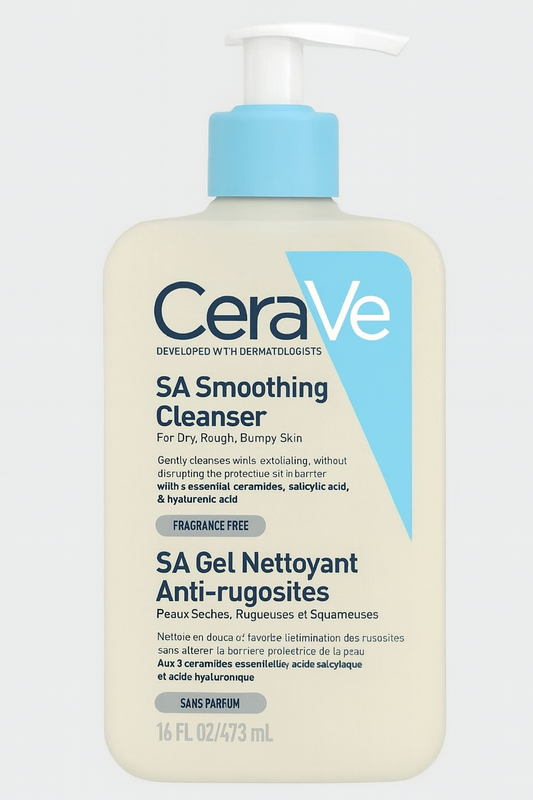 CeraVe SA Smoothing Cleanser 473ml – For Dry, Rough & Bumpy Skin