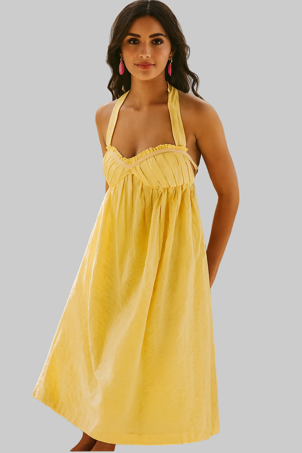 Sweetheart Neck Midi Dress