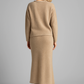Round Neck Dropped Shoulder Top and Midi Skirt Sweater Set