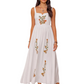 Floral Embroidered Sleeveless Maxi Dress