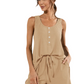 Scoop Neck Wide Strap Top and Shorts Set