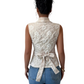 Flower Ruched Sleeveless Tank