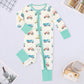 Winter Newborn Infant Baby Boys Romper Bear Print Long Sleeve Button Up Front Rompers Kids Onepiece Soft Fashion Baby  Clothing