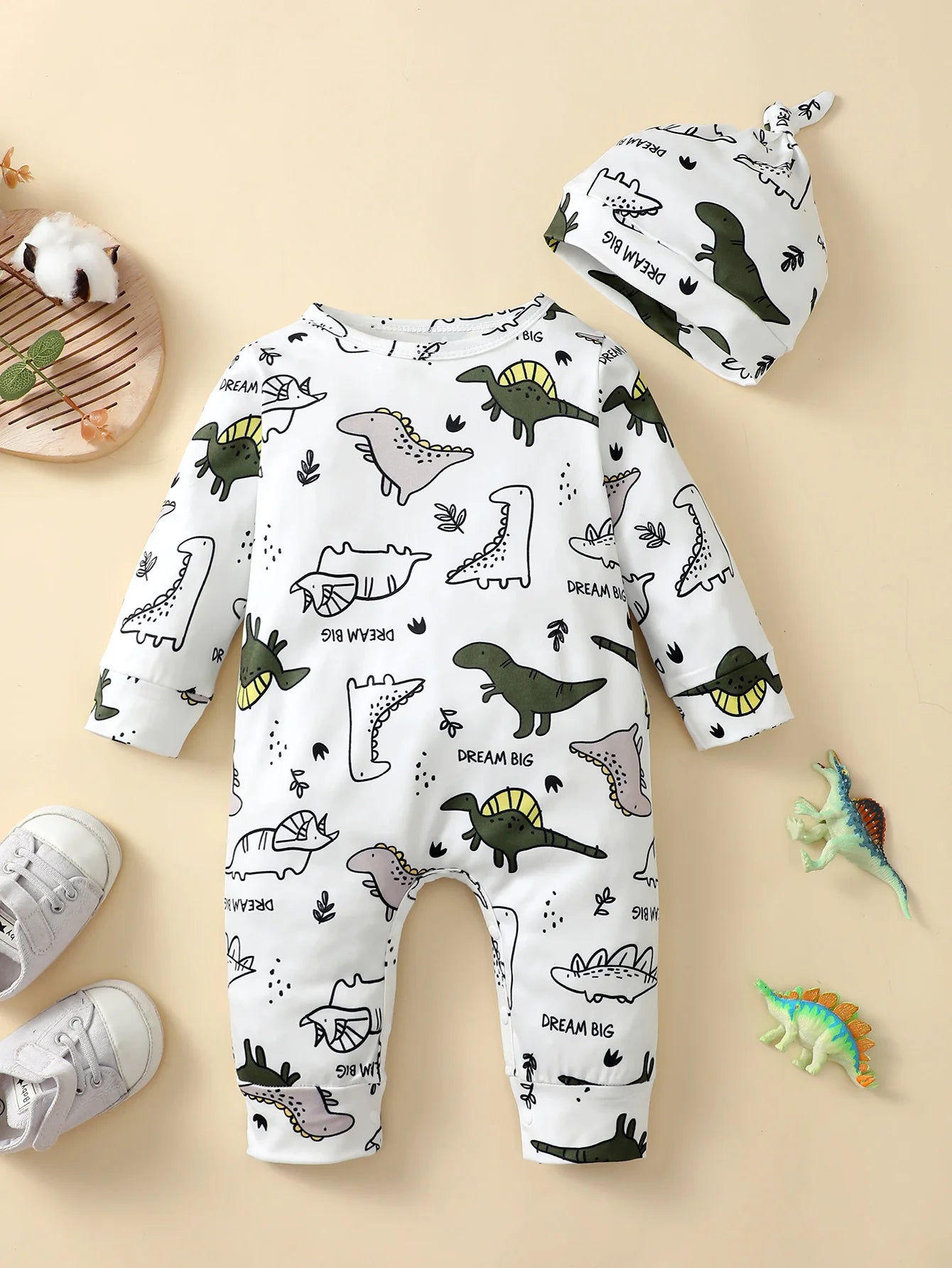 Winter Newborn Infant Baby Boys Romper Bear Print Long Sleeve Button Up Front Rompers Kids Onepiece Soft Fashion Baby  Clothing