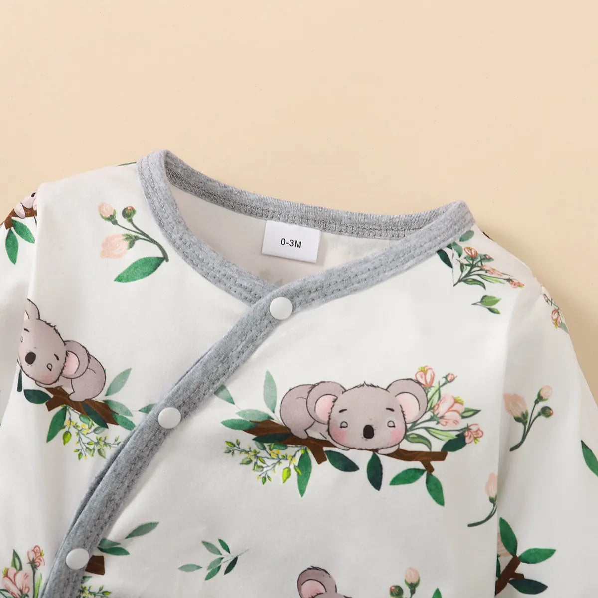 Winter Newborn Infant Baby Boys Romper Bear Print Long Sleeve Button Up Front Rompers Kids Onepiece Soft Fashion Baby  Clothing