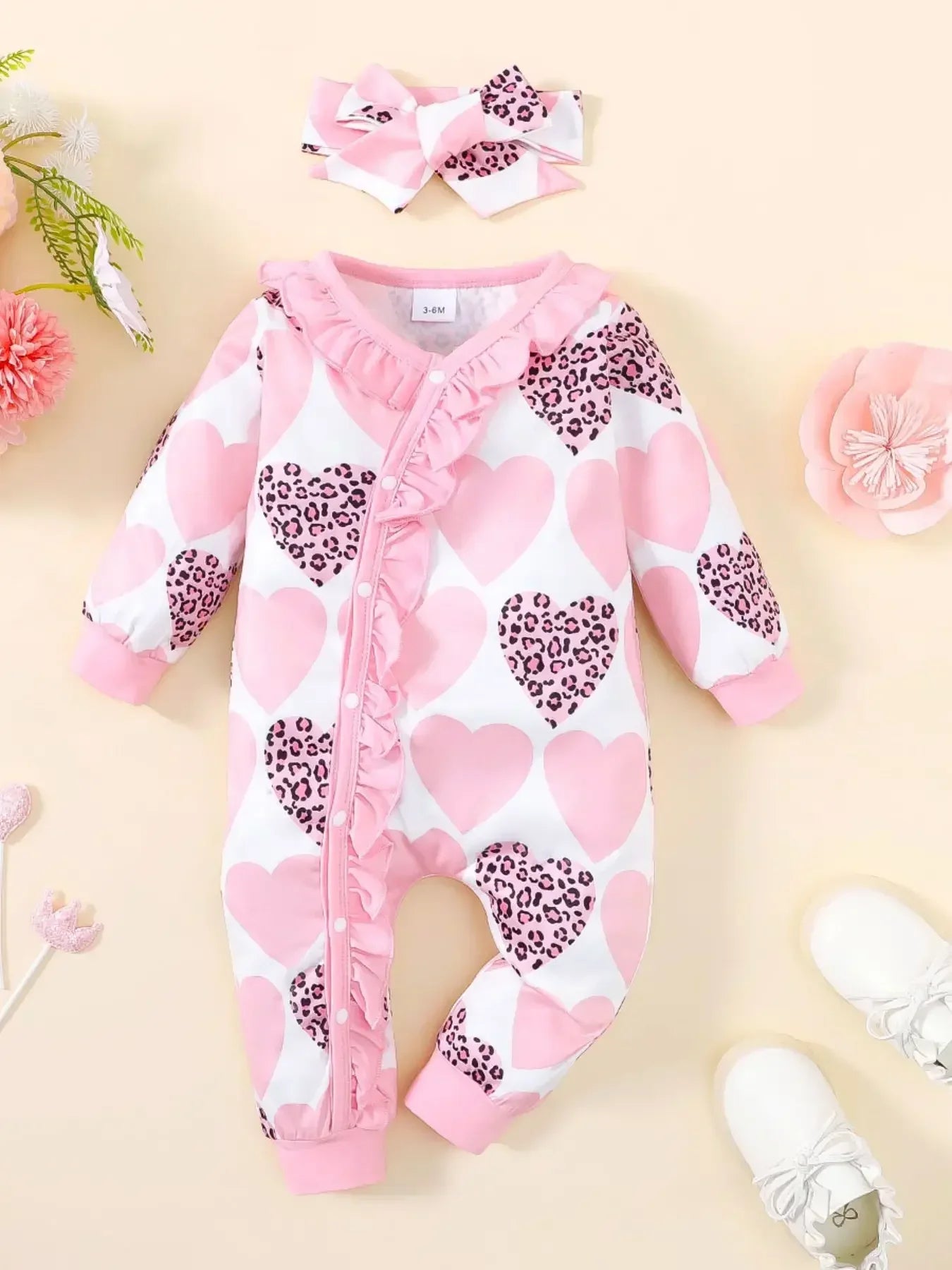 Winter Newborn Infant Baby Boys Romper Bear Print Long Sleeve Button Up Front Rompers Kids Onepiece Soft Fashion Baby  Clothing