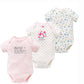 3Pcs/Lot Baby Bodysuits Summer Boy Girl Clothes Cotton Flower Rompers Newborn Clothing Cartoon Infant Outfit 3 -24 Months