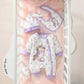 4PCS  Newborn Baby girl lovely and sweet Polka dot printingPatch Bear  autumn Cute jumpsuits+Hat+Bib