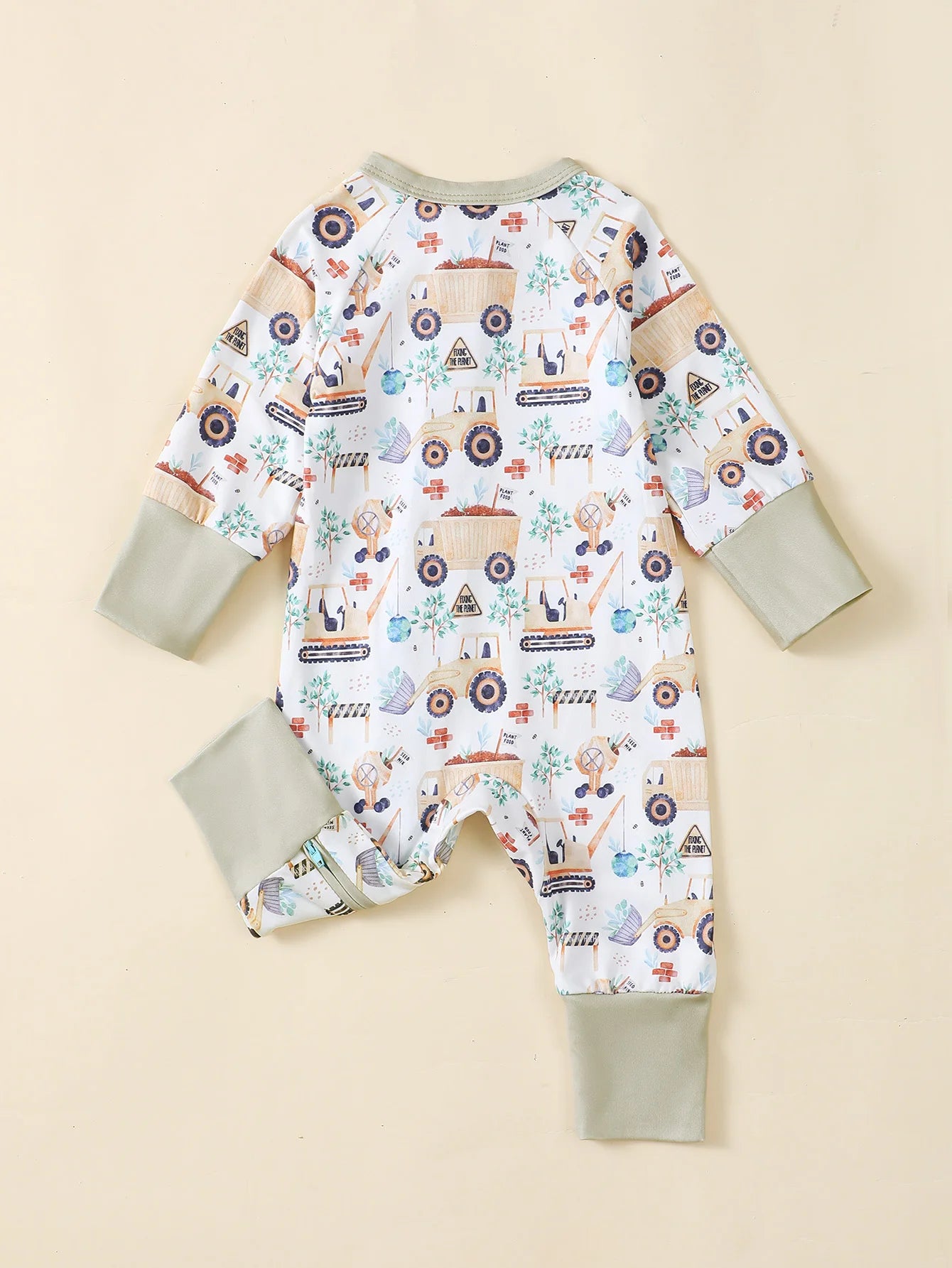 Winter Newborn Infant Baby Boys Romper Bear Print Long Sleeve Button Up Front Rompers Kids Onepiece Soft Fashion Baby  Clothing