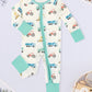 Winter Newborn Infant Baby Boys Romper Bear Print Long Sleeve Button Up Front Rompers Kids Onepiece Soft Fashion Baby  Clothing