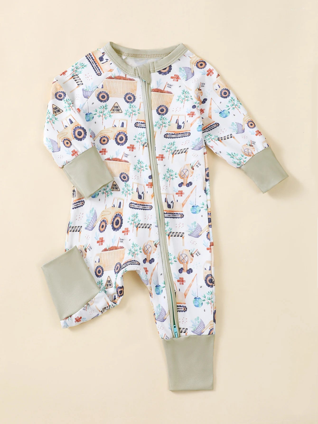 Winter Newborn Infant Baby Boys Romper Bear Print Long Sleeve Button Up Front Rompers Kids Onepiece Soft Fashion Baby  Clothing