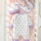 4PCS  Newborn Baby girl lovely and sweet Polka dot printingPatch Bear  autumn Cute jumpsuits+Hat+Bib