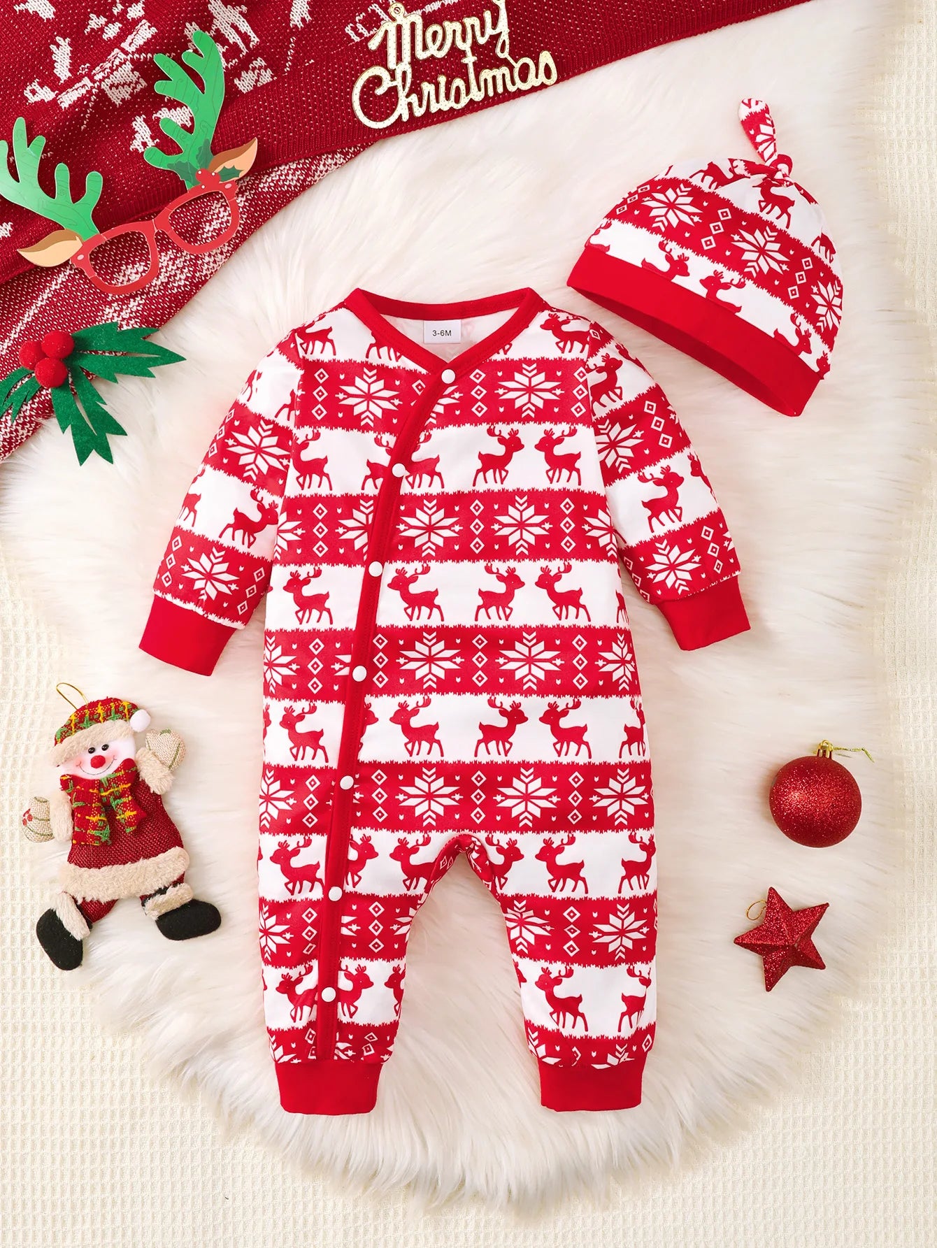 Winter Newborn Infant Baby Boys Romper Bear Print Long Sleeve Button Up Front Rompers Kids Onepiece Soft Fashion Baby  Clothing