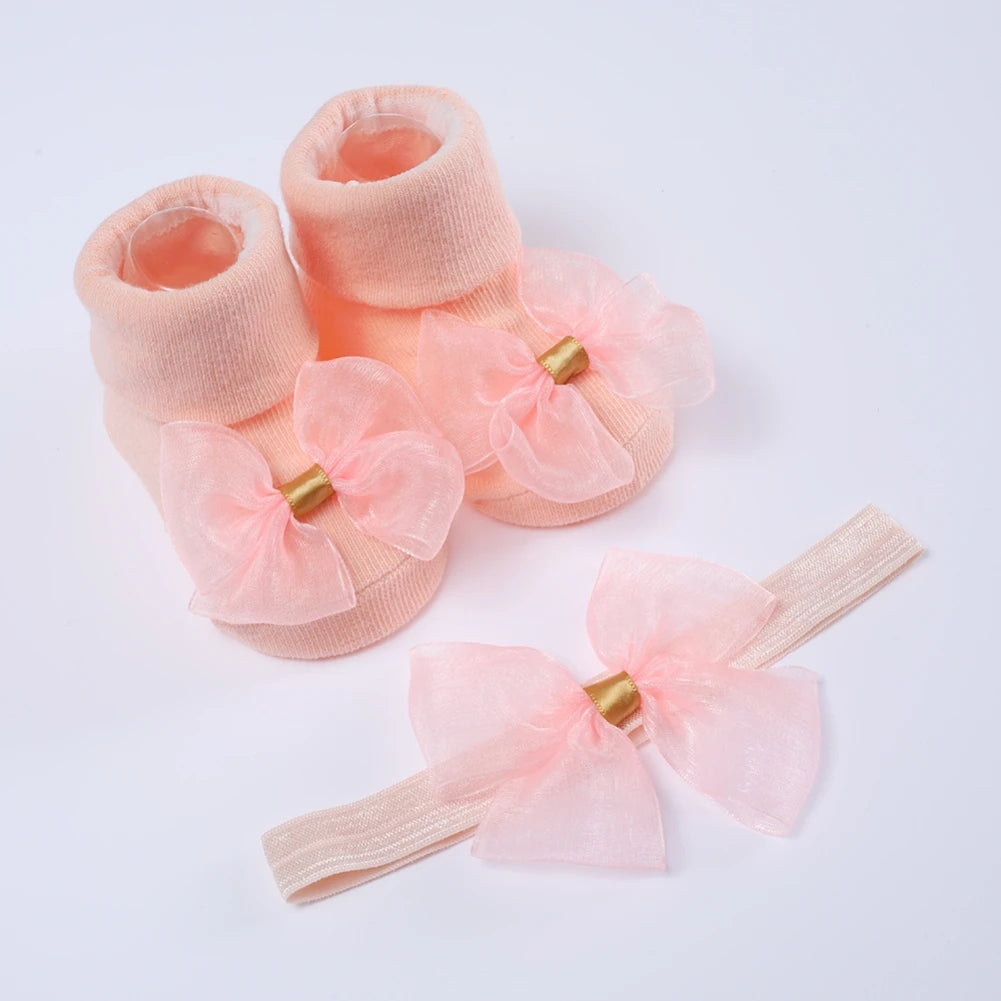 Newborn Baby Bow Tie Socks Baby Fashion