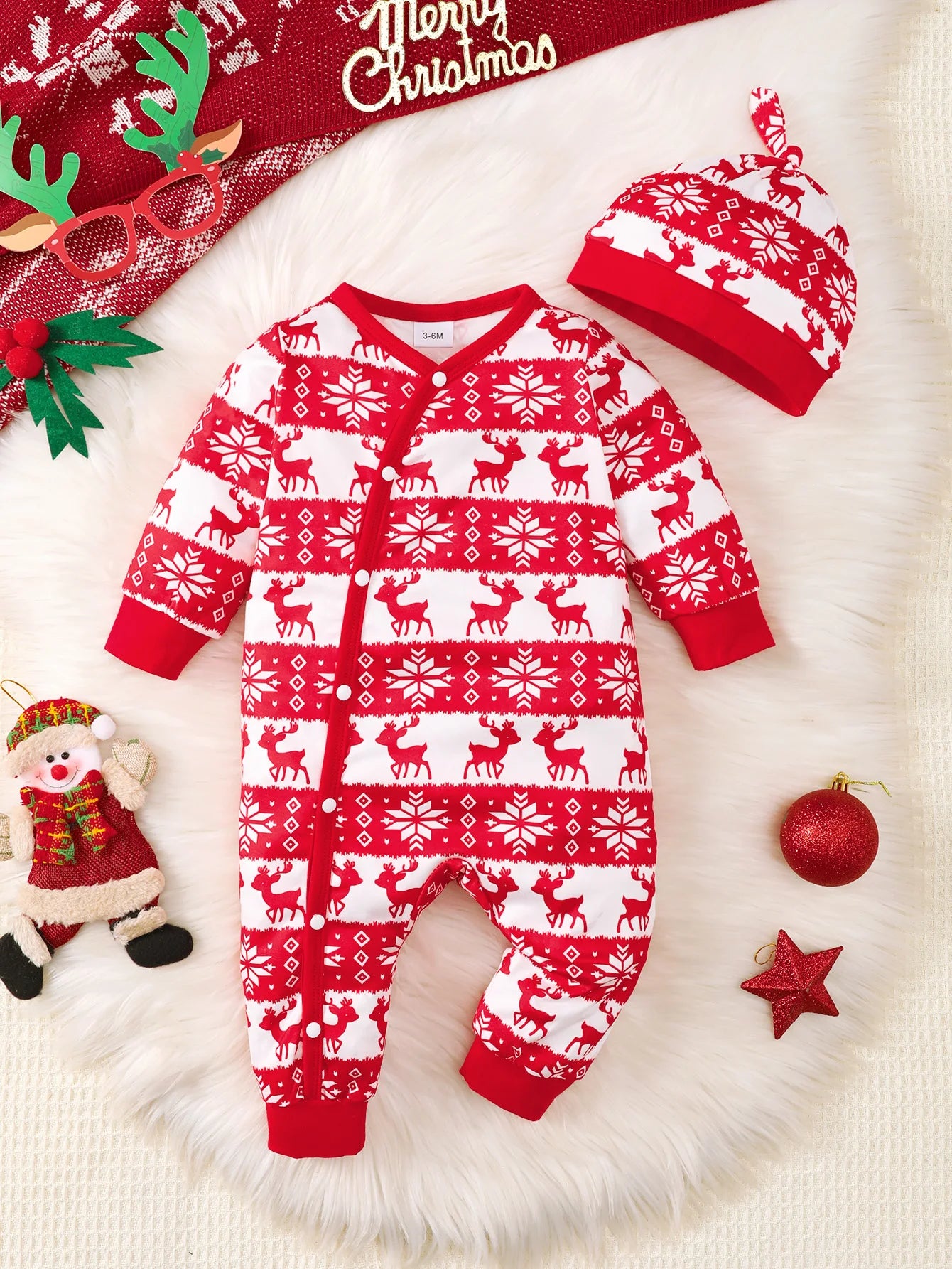 Winter Newborn Infant Baby Boys Romper Bear Print Long Sleeve Button Up Front Rompers Kids Onepiece Soft Fashion Baby  Clothing