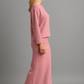 Round Neck Dropped Shoulder Top and Midi Skirt Sweater Set