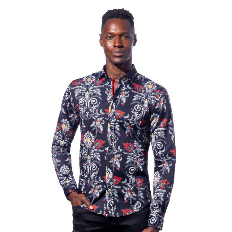 Long Sleeve Floral printed Button Down Shirt
