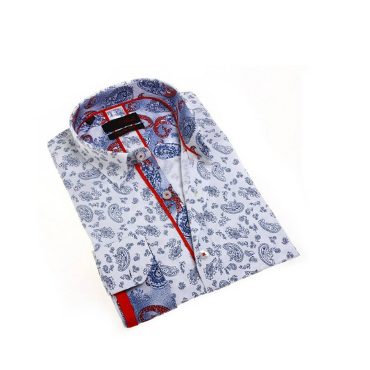 Floral Pattern Shirt With Trim