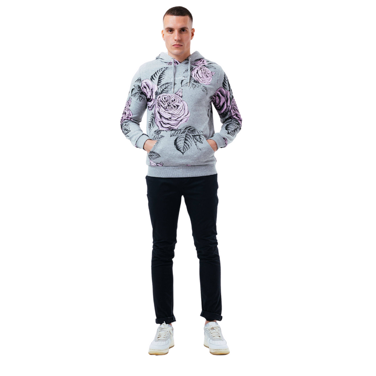 Floral Pull Over Hoodie