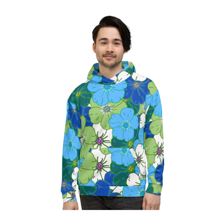 Mens Floral teal, green, and blue