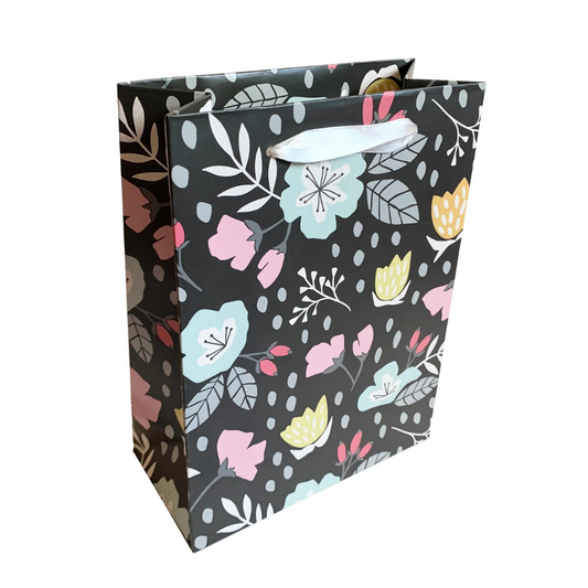 Floral Gift Bag (7" x 9.5" x 3.4")