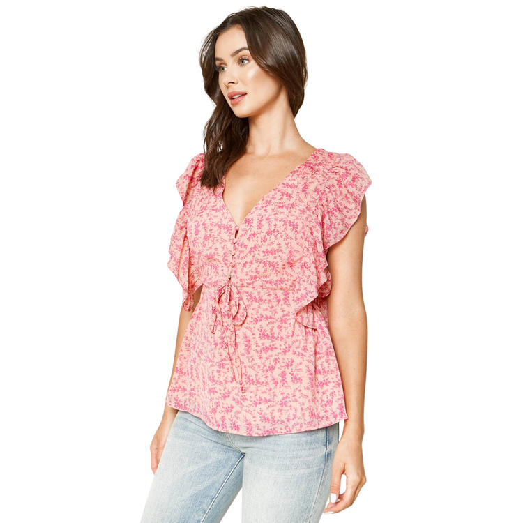 Somebody to Love Floral Ruffle Top
