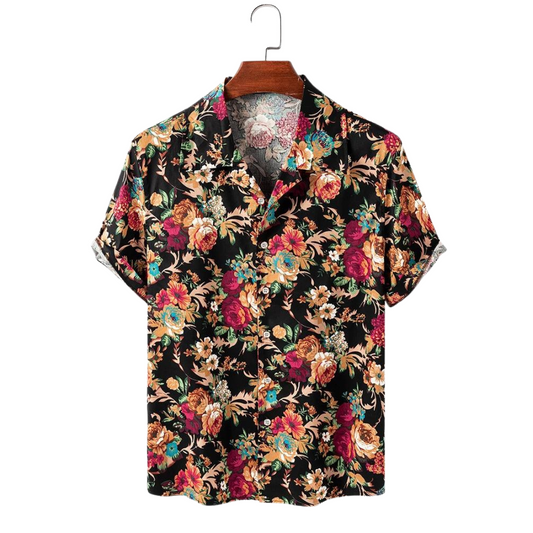 Floral Print Button Up Sleeve Shirts
