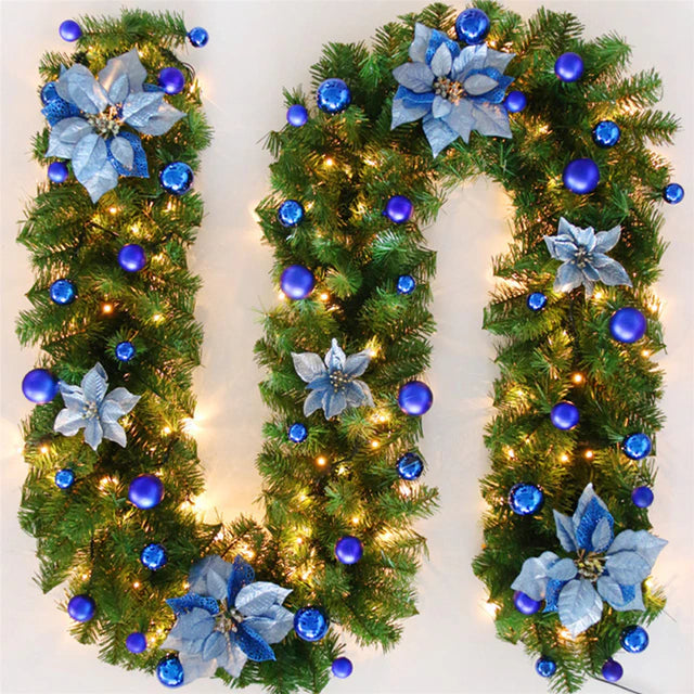 2.7m Luxury Christmas LED Cane Wreath Decoration